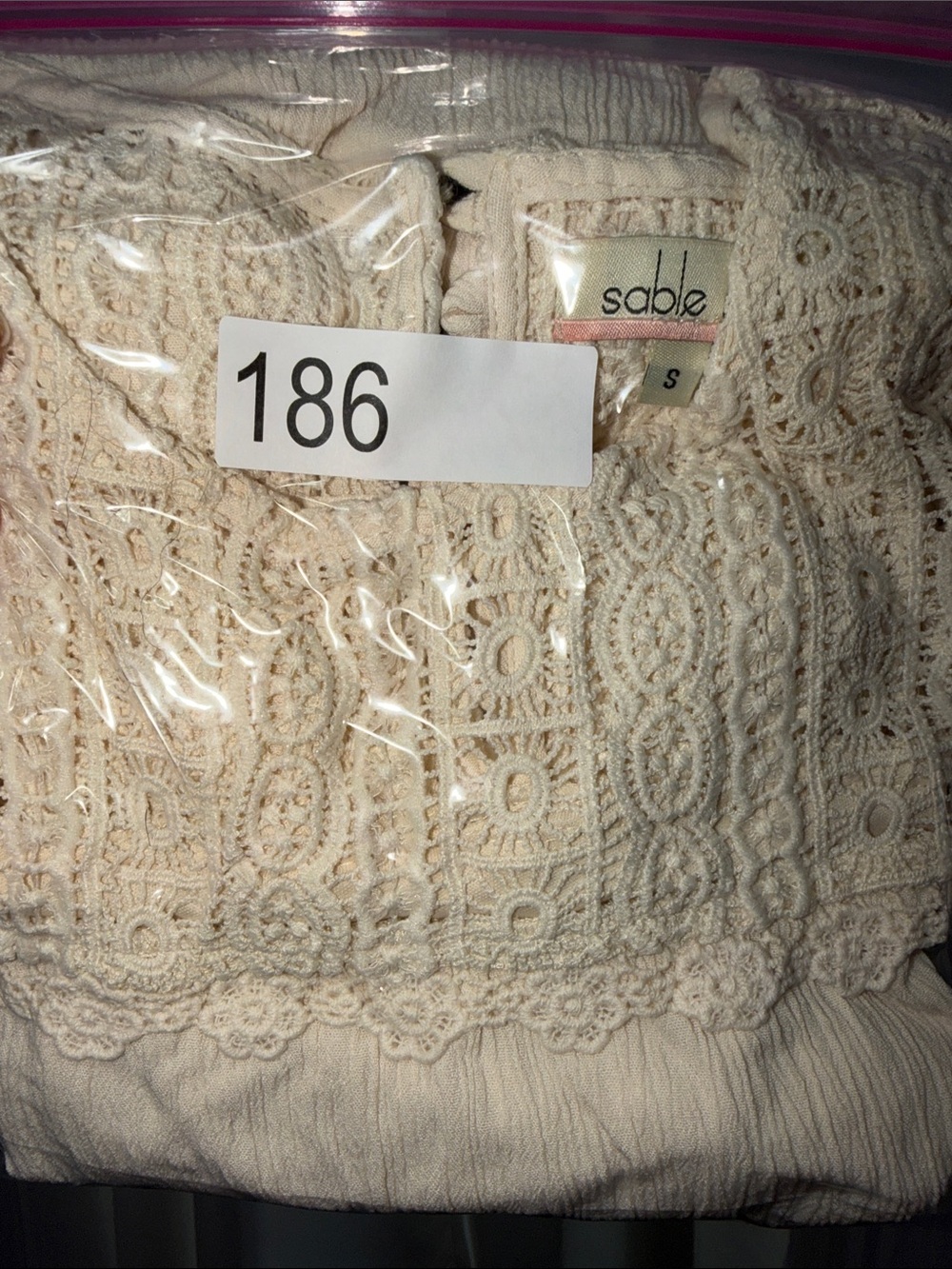 Sleeveless Crochet Yoke Mini Dress in Cream